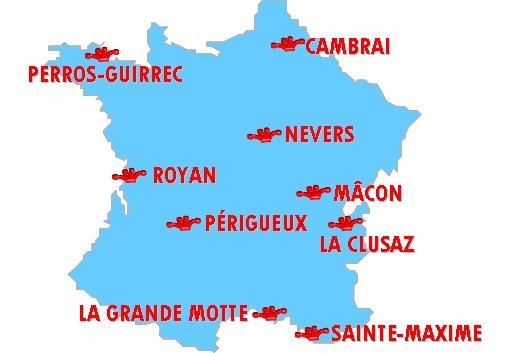 Les villes françaises de l’édition 1998